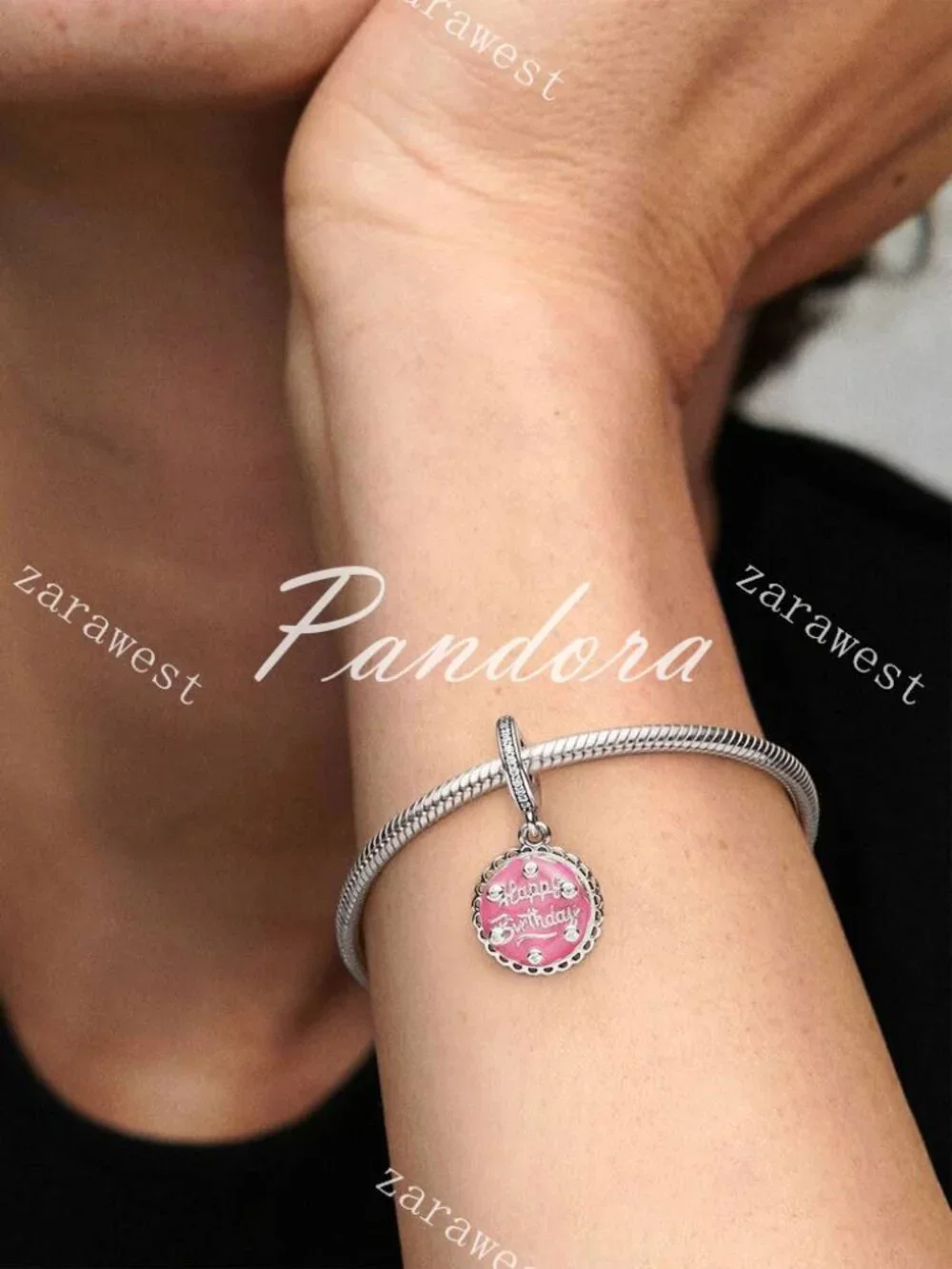 Pandora Pink Birthday Cake Dangle Charm